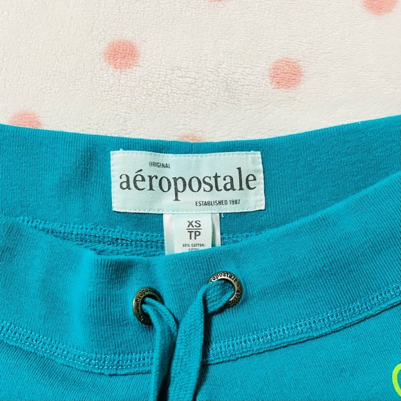 💎3/30💎 Aeropostale Lounge Blue-Green Shorts - Picture 3 of 4